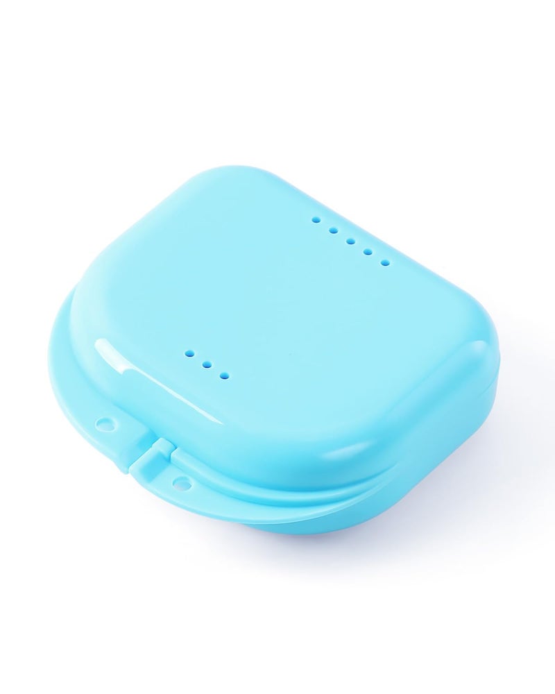 JMU Retainer Case with Vent Holes, Mouth Guard Case Dental Storage Container (Teal) - Image 1